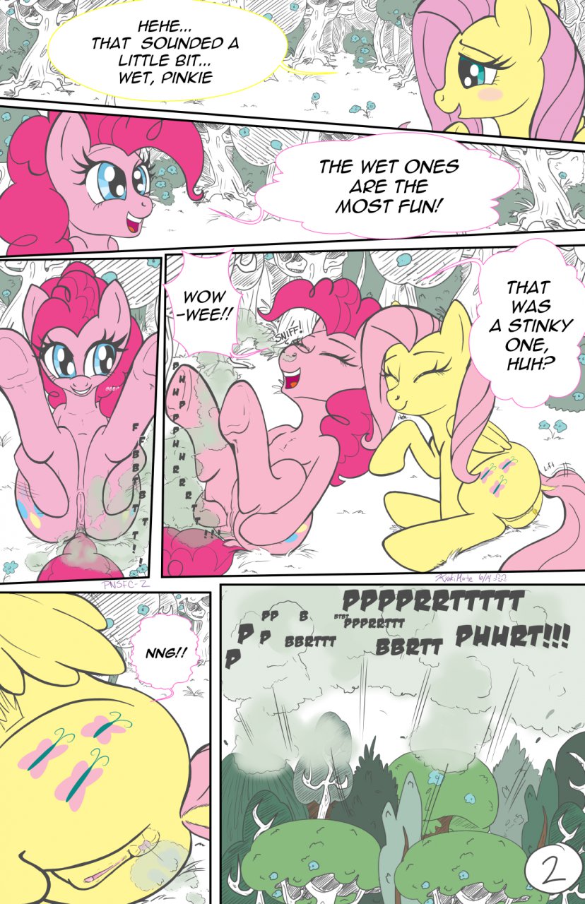 Pie and Shy's Farting Contest page 2 full